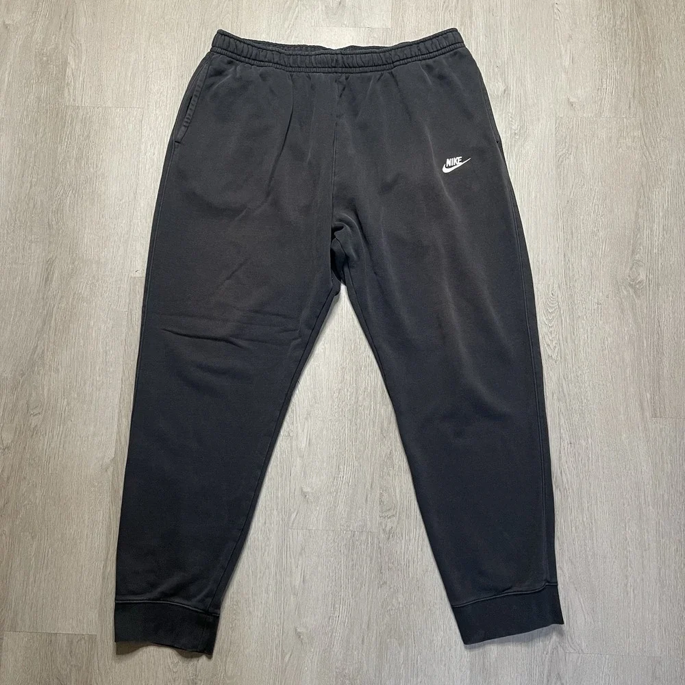 Nike Sportswear Club Fleece Joggers Sweatpants Men's Size 3XL Black Pockets Gym